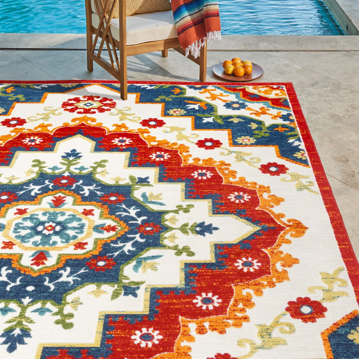 Toscana Indoor/Outdoor Area Rugs, Aruba Red, Rug Size: 6 ft. 6 in. x 9 ft. - Image 2