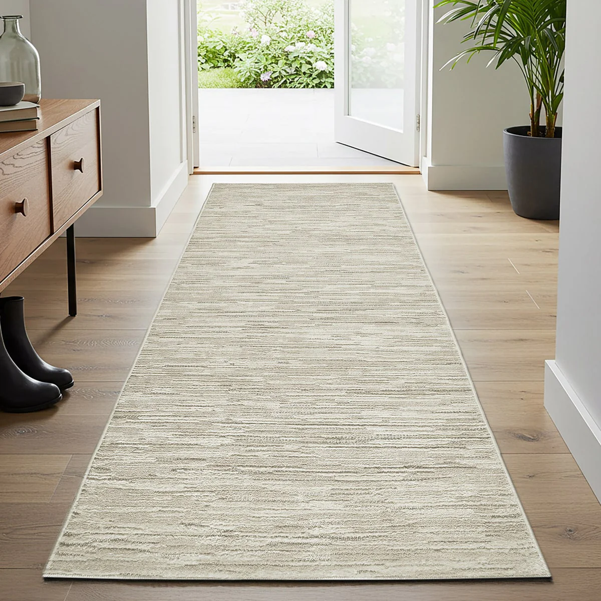 Illume Area Rug Collection, Napat Ivory Beige, Rug Size: 8 ft. 5 in. by 13 ft. - Image 2