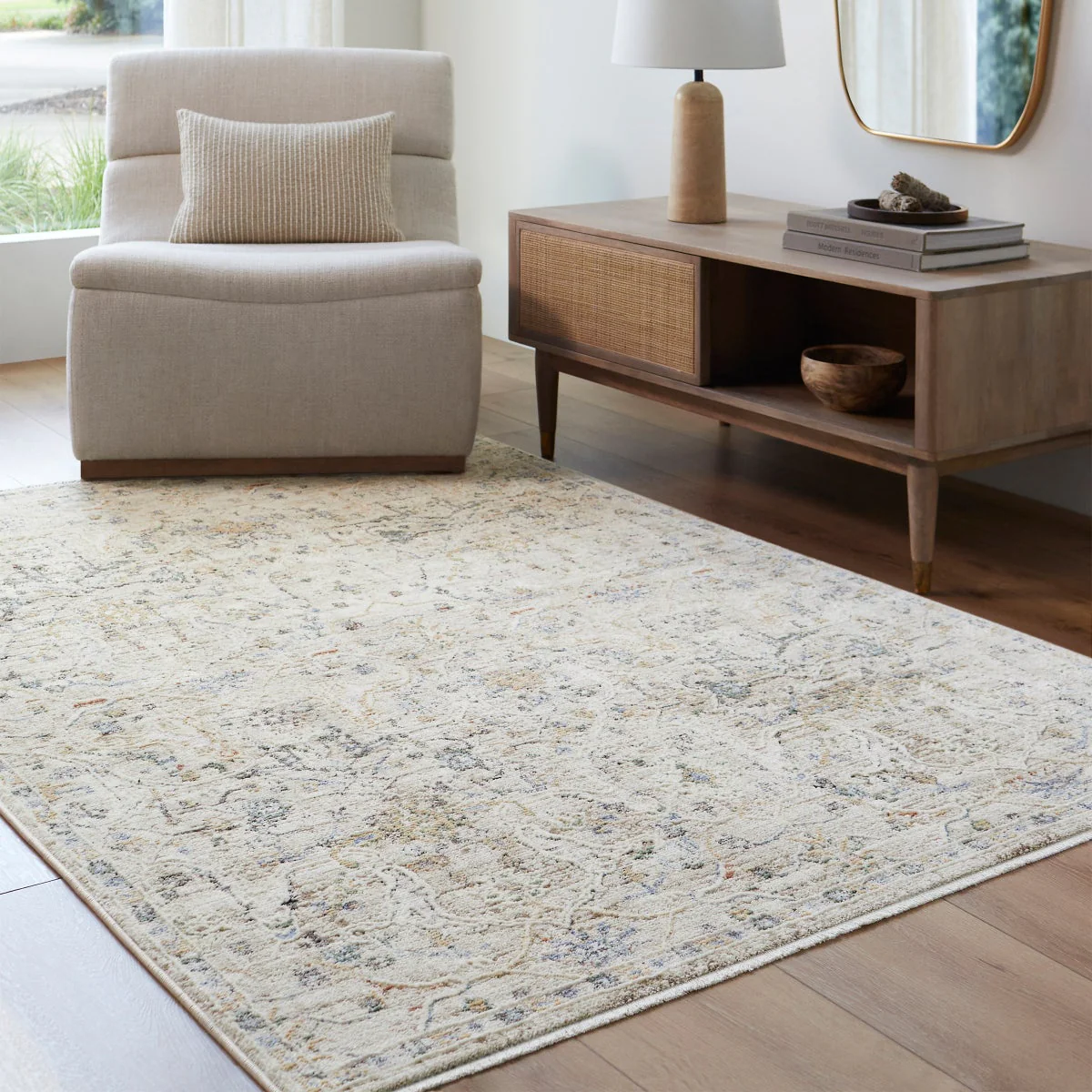 Peighton Area Rug Collection, Tan, Rug Size: 6 ft. 6 in. x 9 ft - Image 2