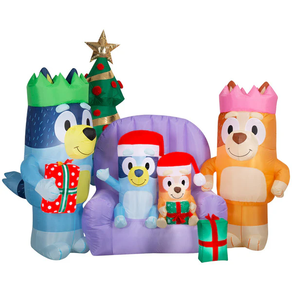 6.6’ Bluey Family Christmas Inflatable - Image 4