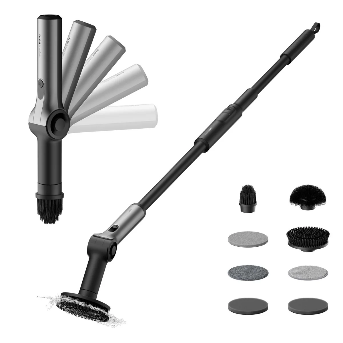 HOTO Flexi Cordless Spin Scrubber
