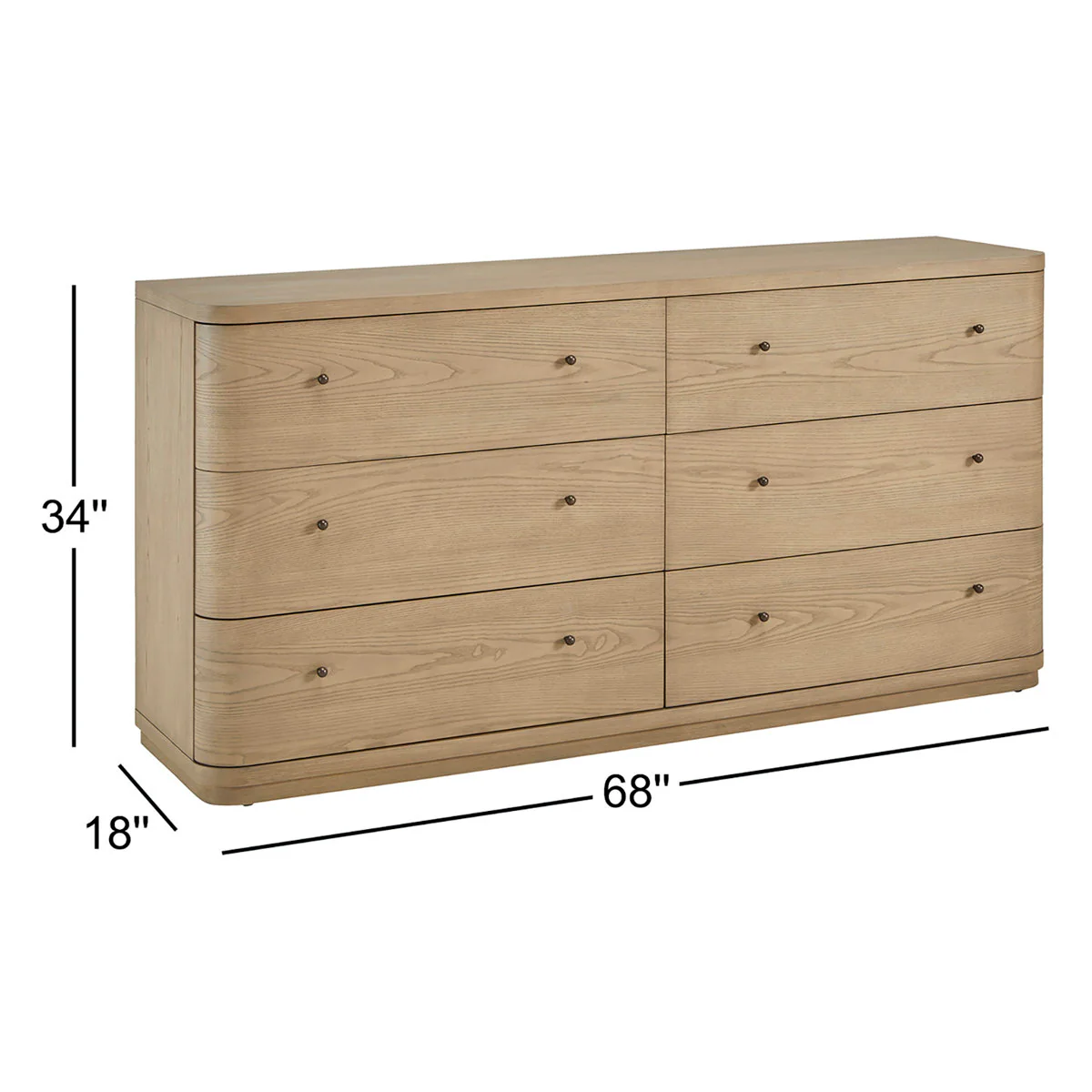 Lucie 6-Drawer Dresser - Image 5