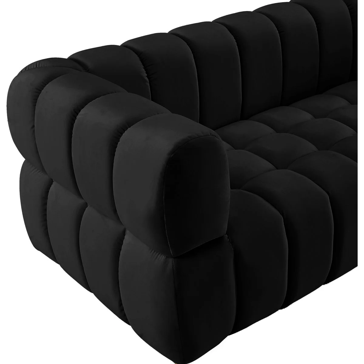 Carlan 91" Velvet Tuxedo Arm Sofa - Image 5
