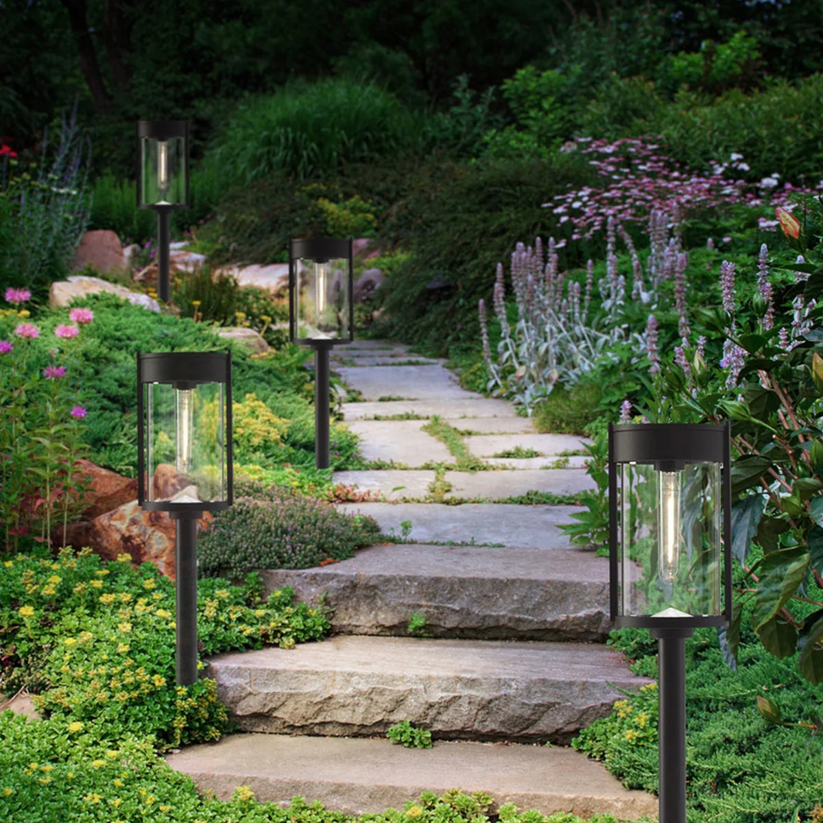 GTX Solar LED Pathway Lights, 4-pack - Image 5