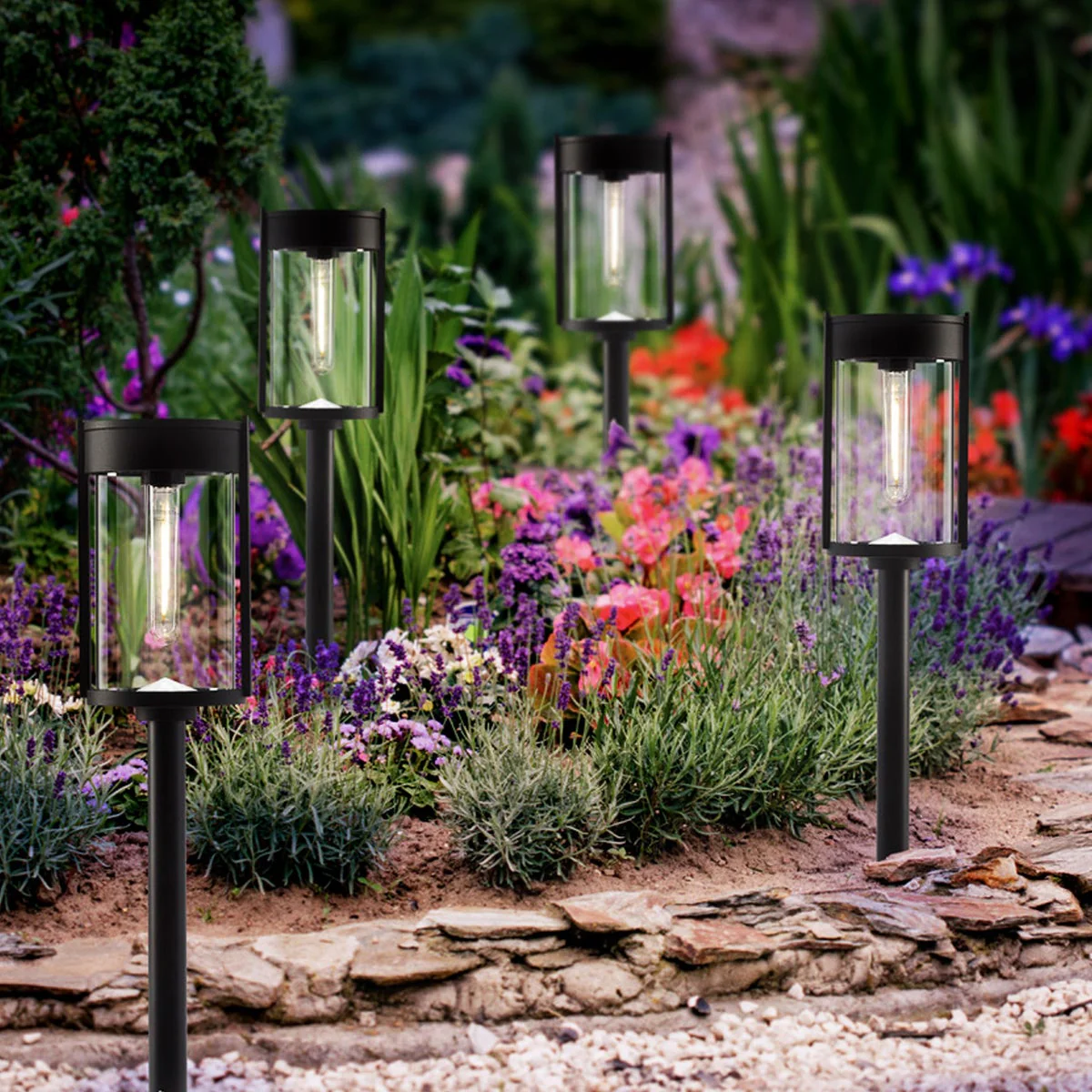 GTX Solar LED Pathway Lights, 4-pack - Image 6