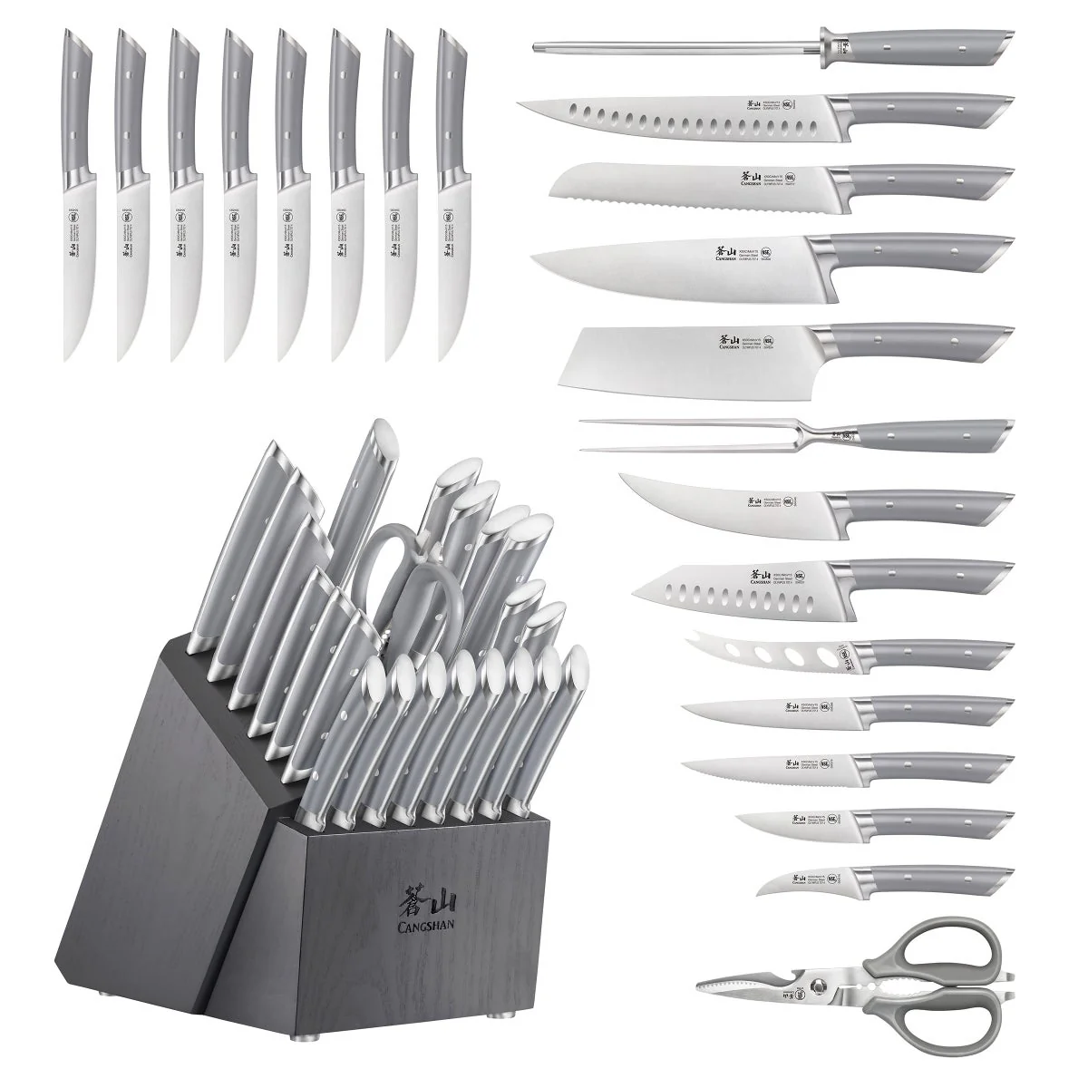 Cangshan Olympus Series German Steel Forged 23-piece Knife Block Set - Image 3