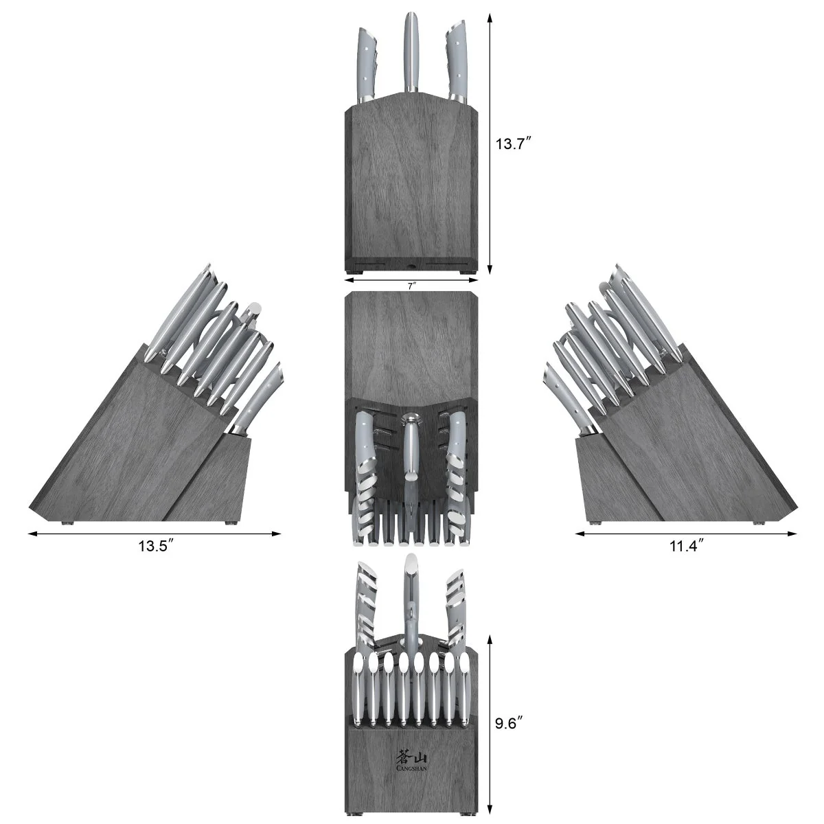 Cangshan Olympus Series German Steel Forged 23-piece Knife Block Set - Image 7