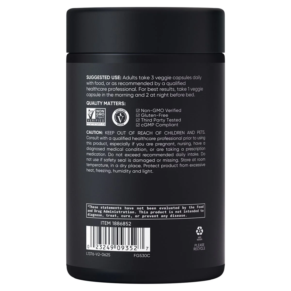 NEW - Sports Research Magtein Magnesium L-Threonate, 2000 mg, 135 Veggie Capsules - Image 2