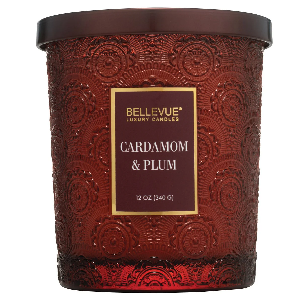 Bellevue Embossed Glass 12 oz. Candle, 4-pack - Image 4