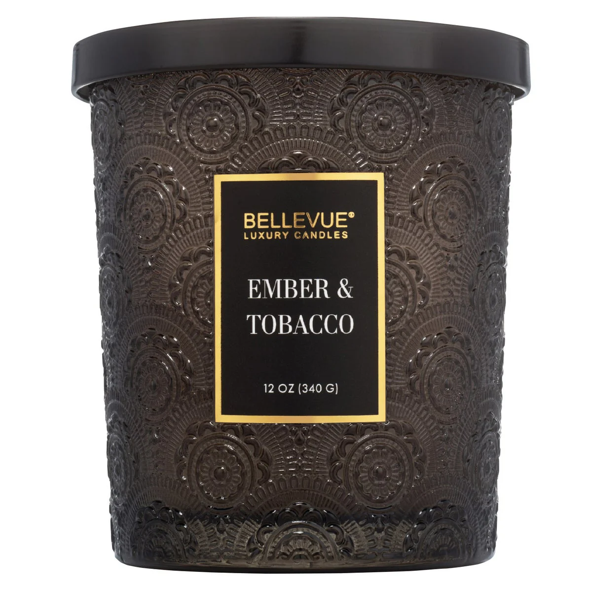 Bellevue Embossed Glass 12 oz. Candle, 4-pack - Image 7