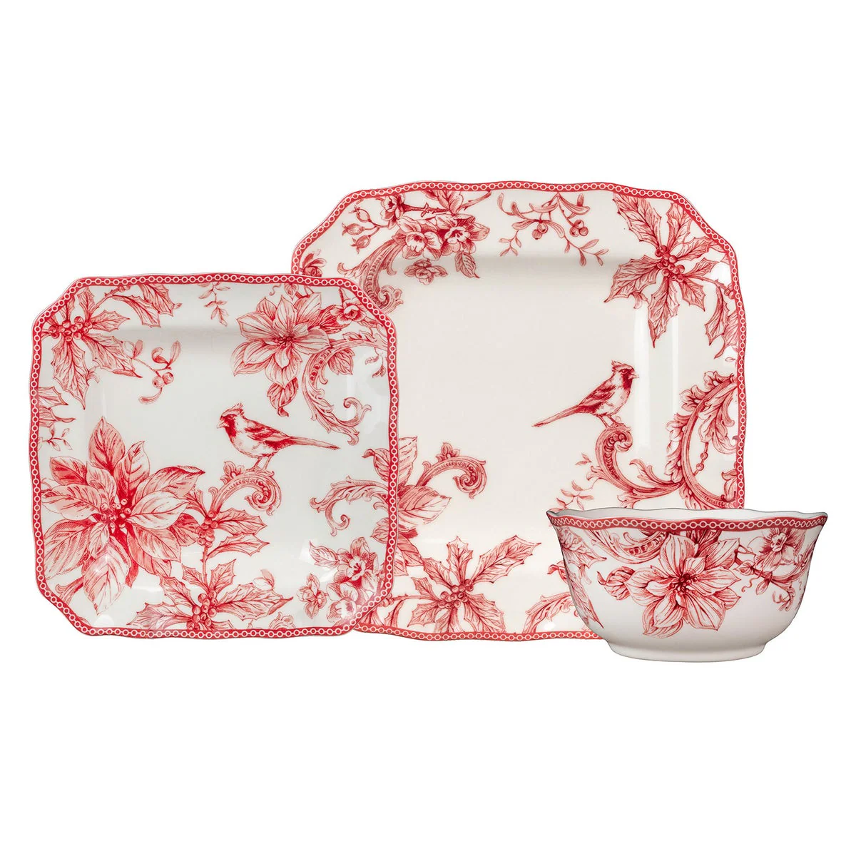 222 Fifth Christmas Lane 12-piece Dinnerware Set - Image 5