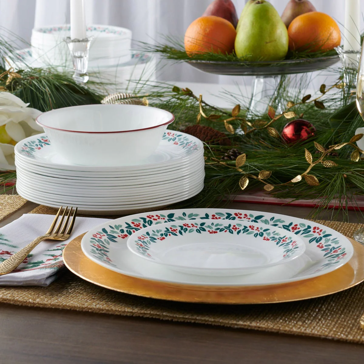 Corelle Winter Berries 20-piece Dinnerware Set - Image 5