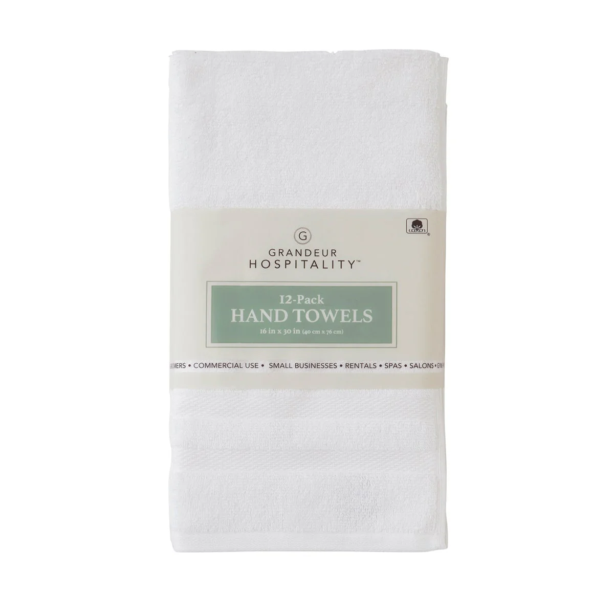 Grandeur Hospitality Towels, Hand Towel 12-pack