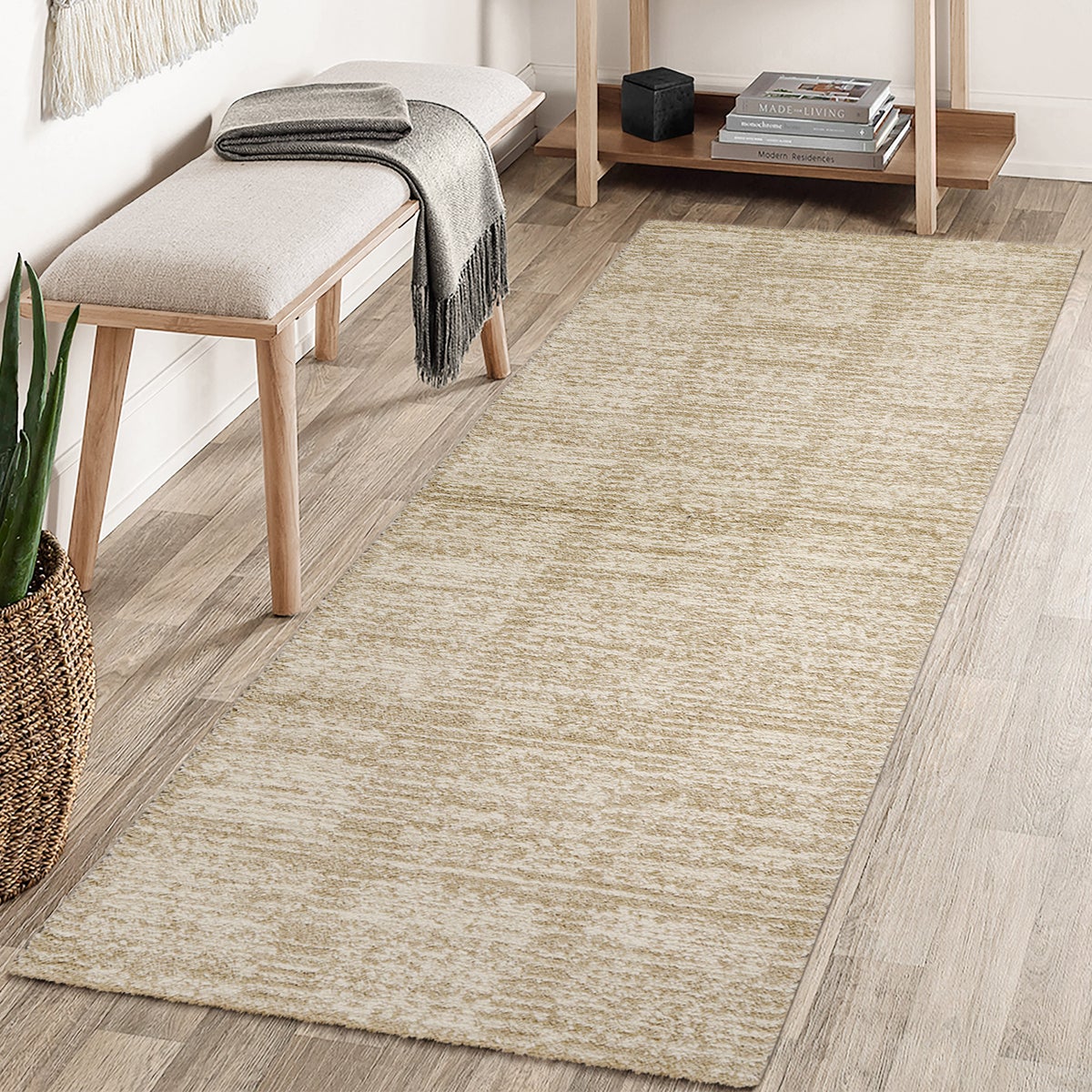 Foxwood Cozy Area Rug Collection, Alva Beige, Rug Size: 5 ft. 3 in. by 7 ft. - Image 2