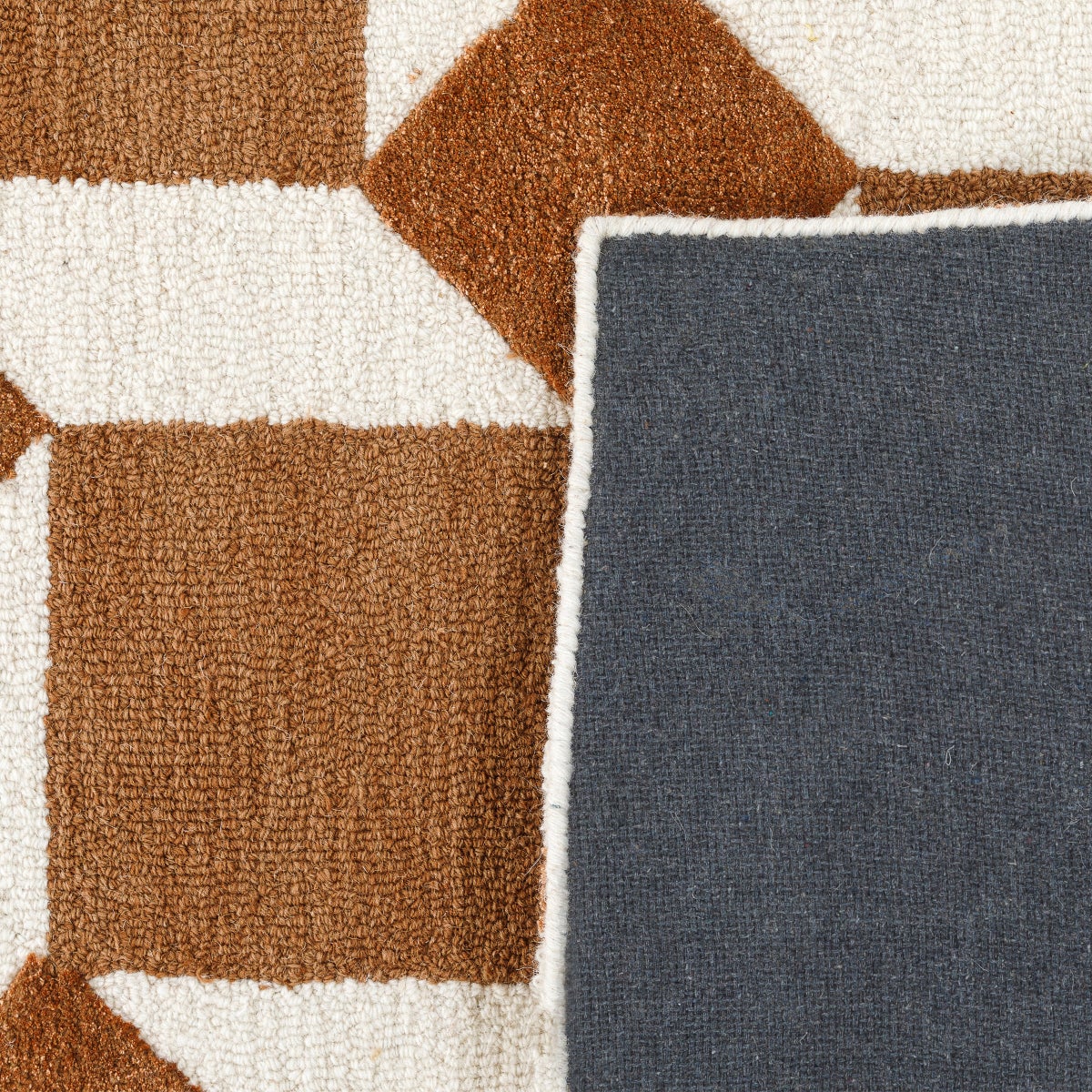 Obeetee Retro Hand Tufted Wool Area Rug, Nova Rust, Rug Size: 7 ft. 9 in. by 9 ft. 9 in. - Image 4