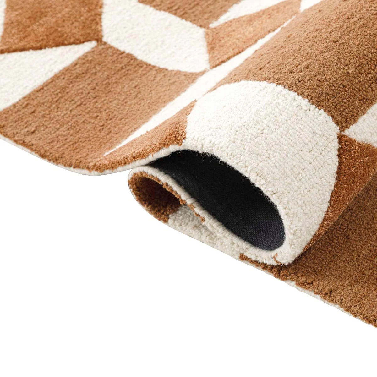 Obeetee Retro Hand Tufted Wool Area Rug, Nova Rust, Rug Size: 7 ft. 9 in. by 9 ft. 9 in. - Image 5