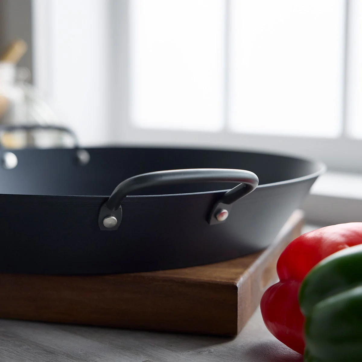 NEW - GreenPan 15” Pre-seasoned Carbon Steel Paella Pan - Image 5