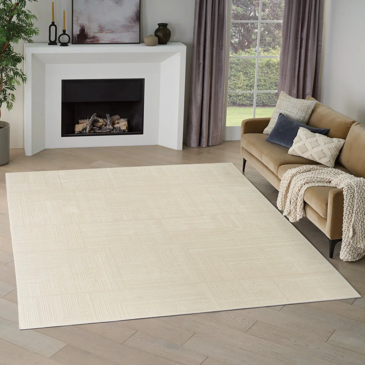 Nourison Briar Area Rug, Privet, 7'10” x 9'10”