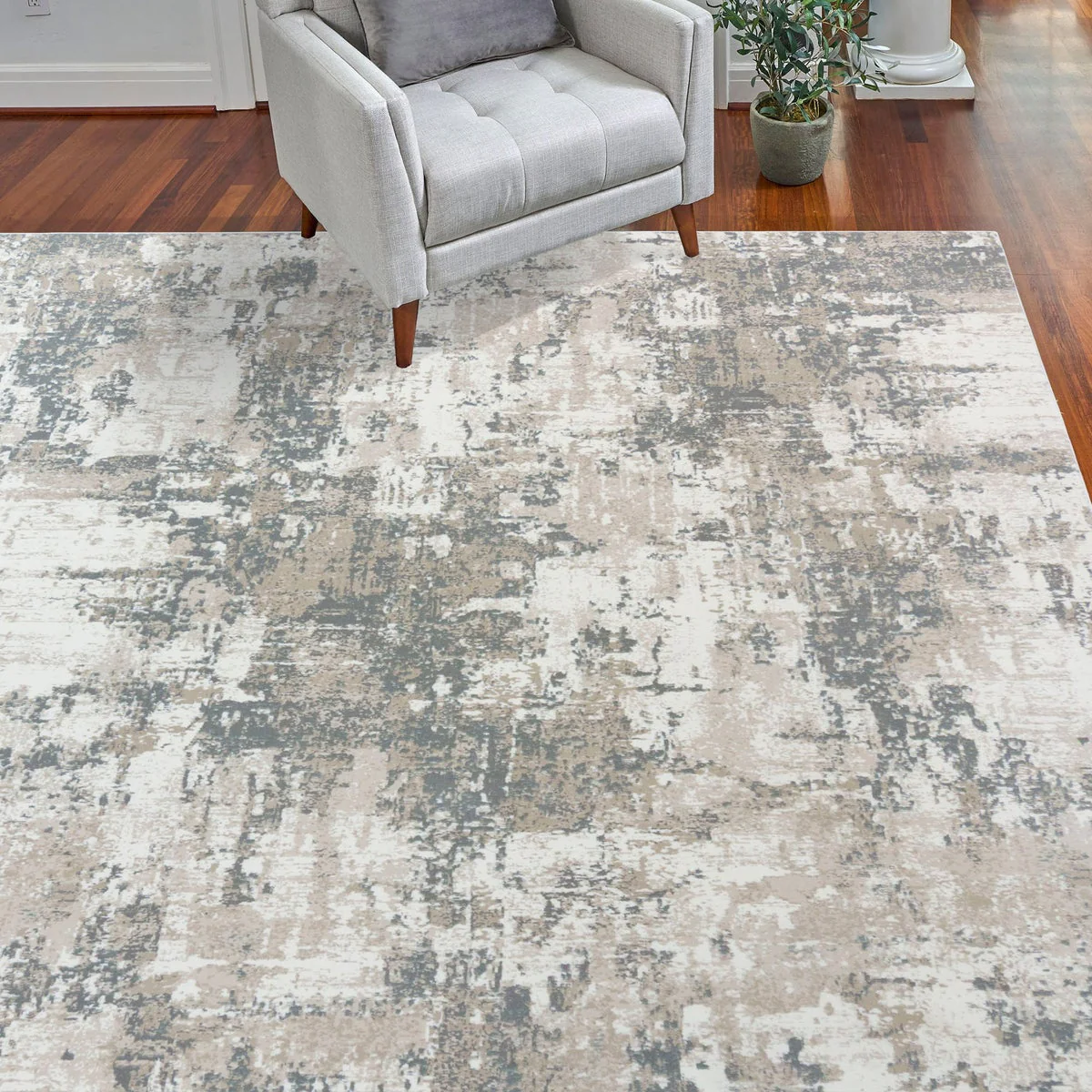 Thomasville Timeless Classic Rug Collection, Otello Gray, Rug Size: 6 ft. 6 in. x 9 ft. 6 in. - Image 2
