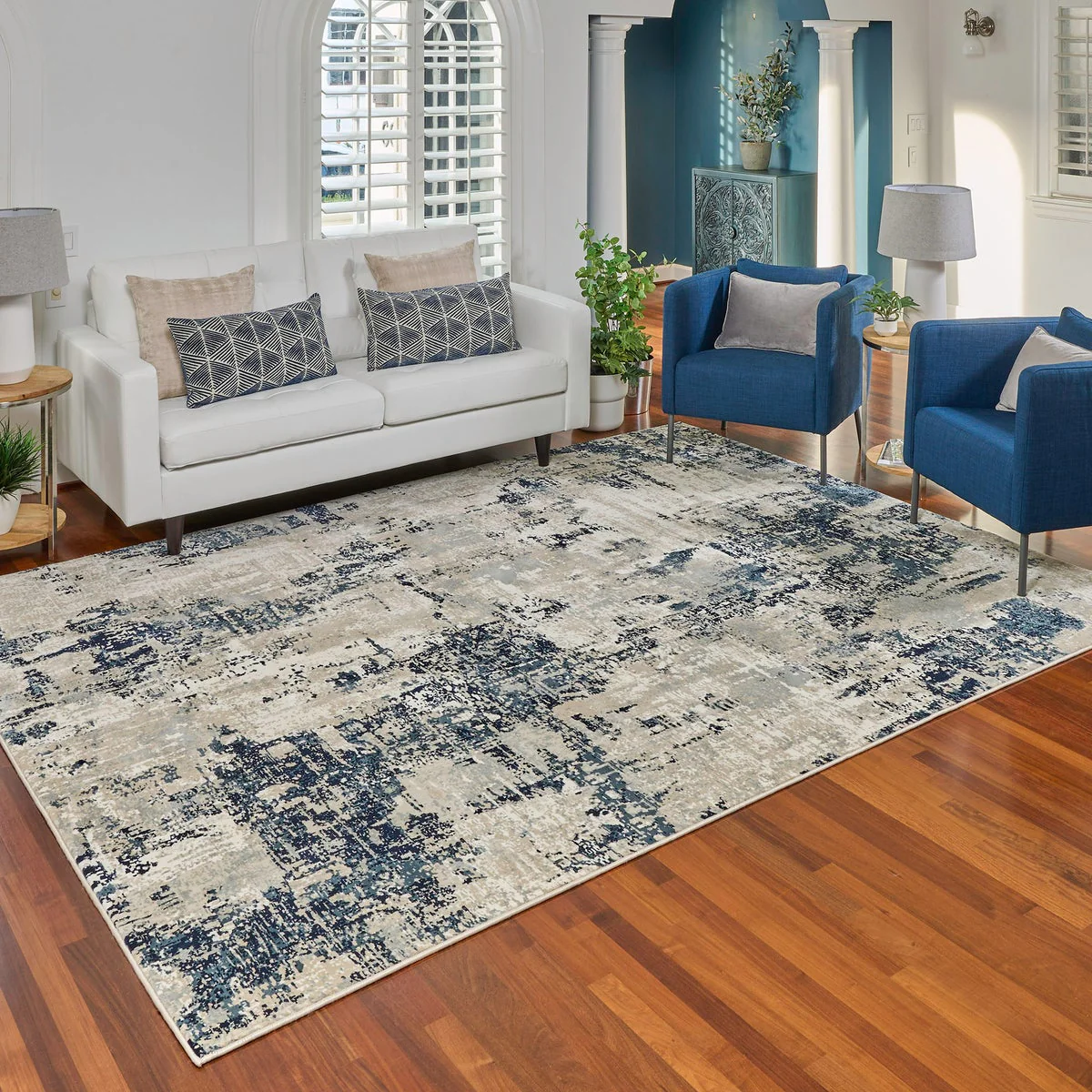 Thomasville Timeless Classic Rug Collection, Otello Blue, Rug Size: 7 ft. 10 in. x 10 ft.