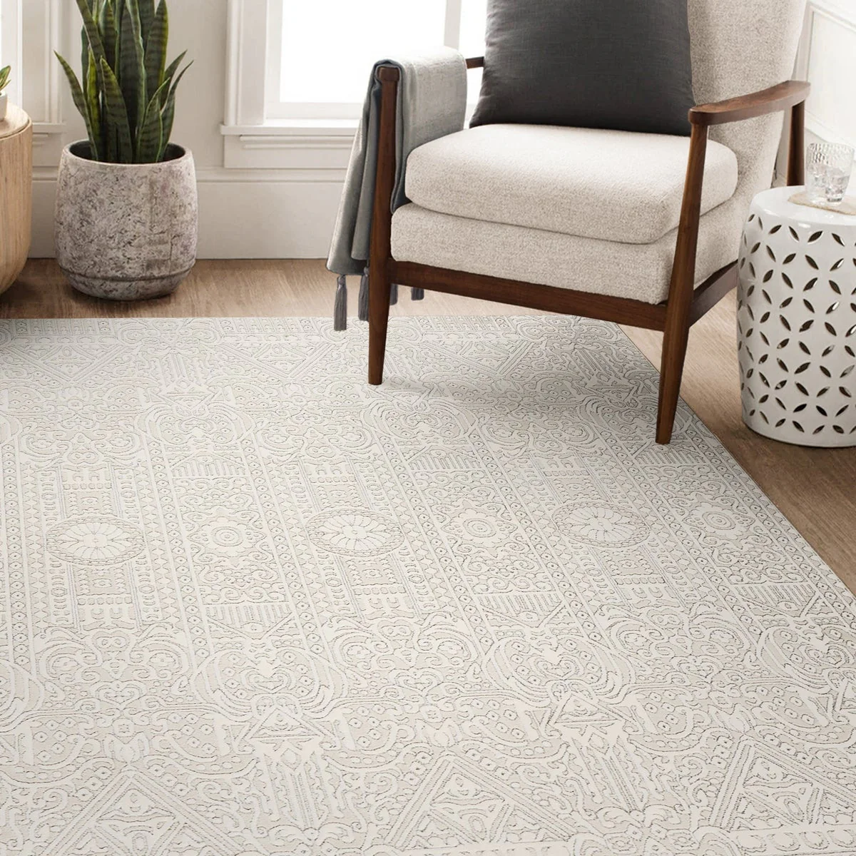 Helios Area Rug Collection, Hayley Gray, Rug Size: 8 ft. 8 in. x 13 ft. - Image 2