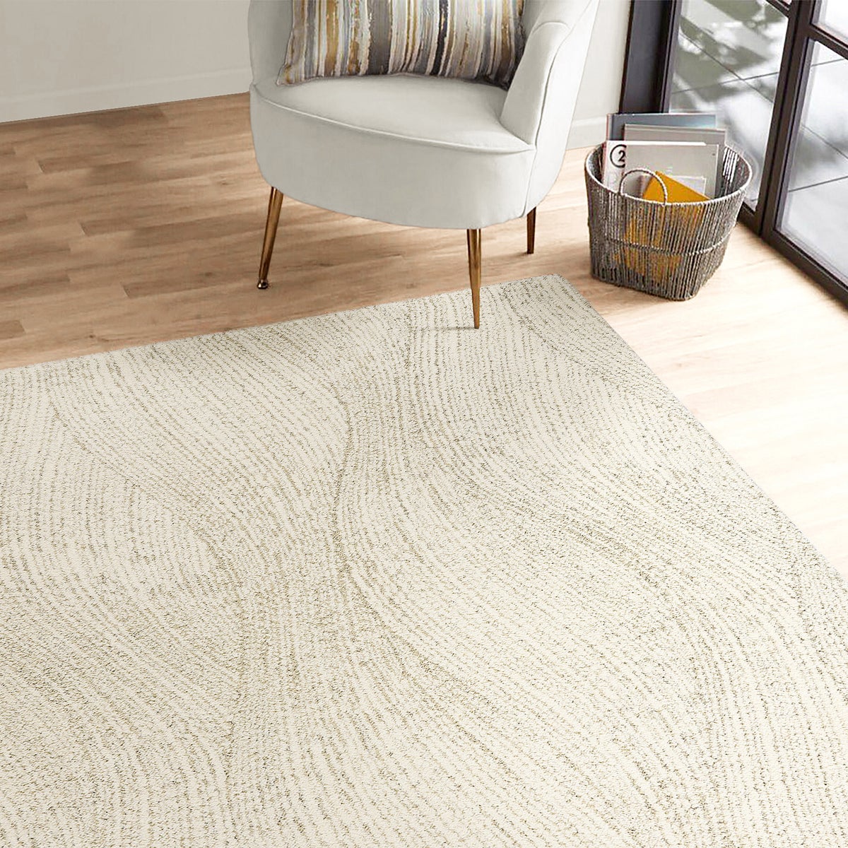 Foxwood Cozy Area Rug Collection, Conner Cream, Rug Size: 5 ft. 3 in. x 7 ft. - Image 2