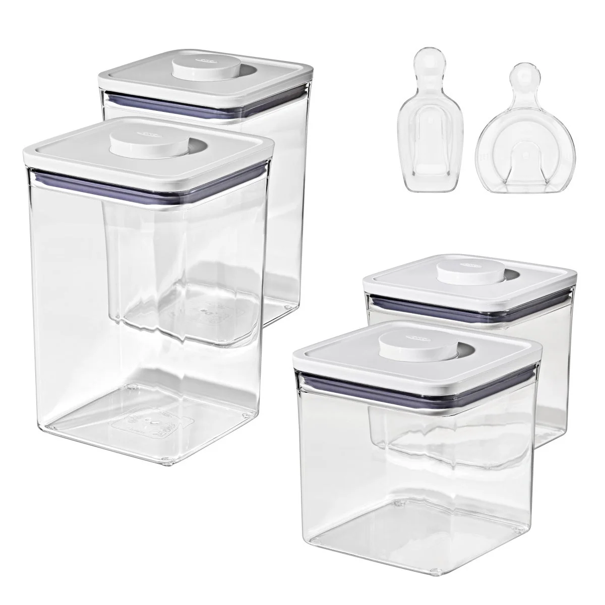 OXO SoftWorks 4-piece POP Container Set with Rice Measuring Cup & Scoop - Image 8