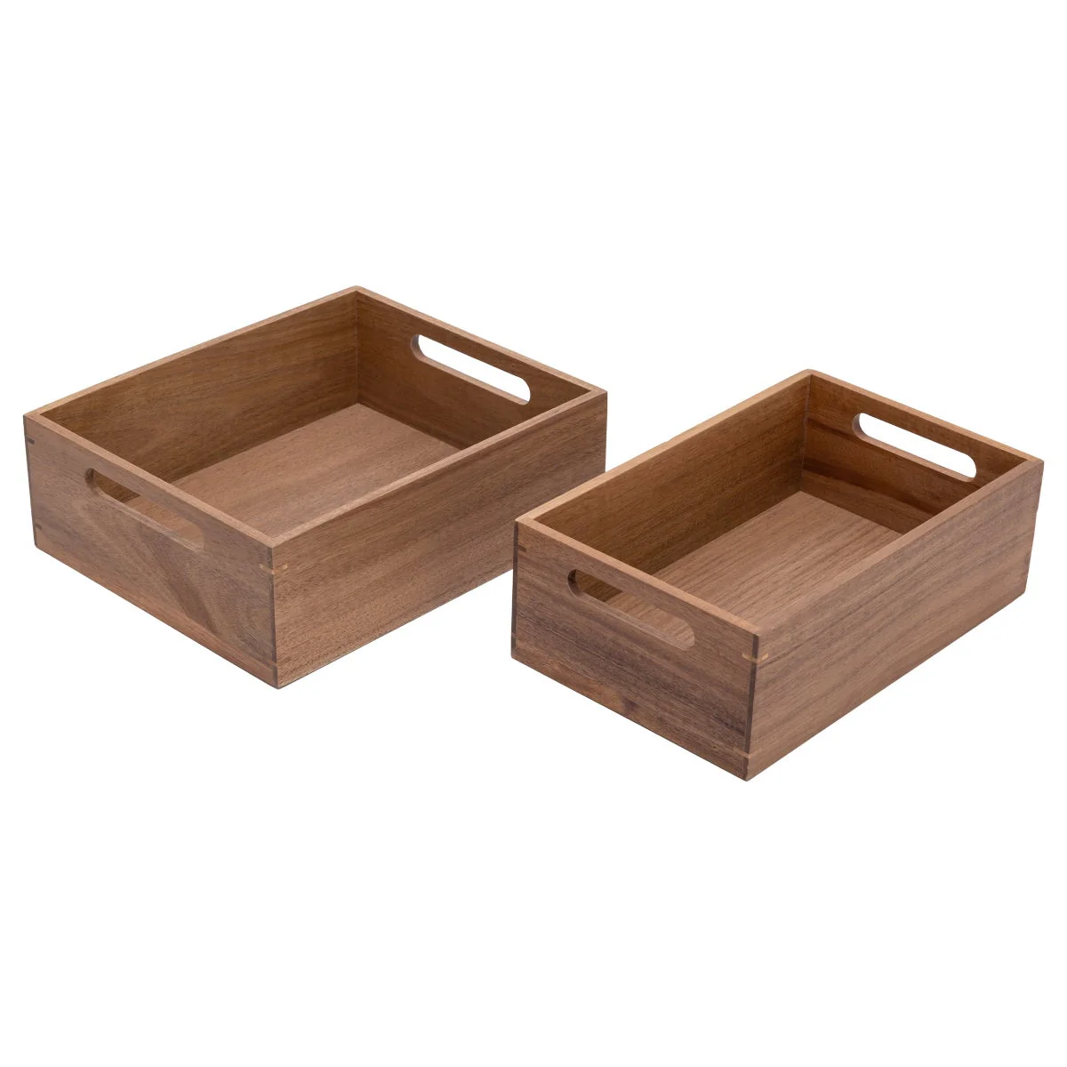NEW - Seville Classics 9-piece Acacia Organizer Starter Set - Image 5