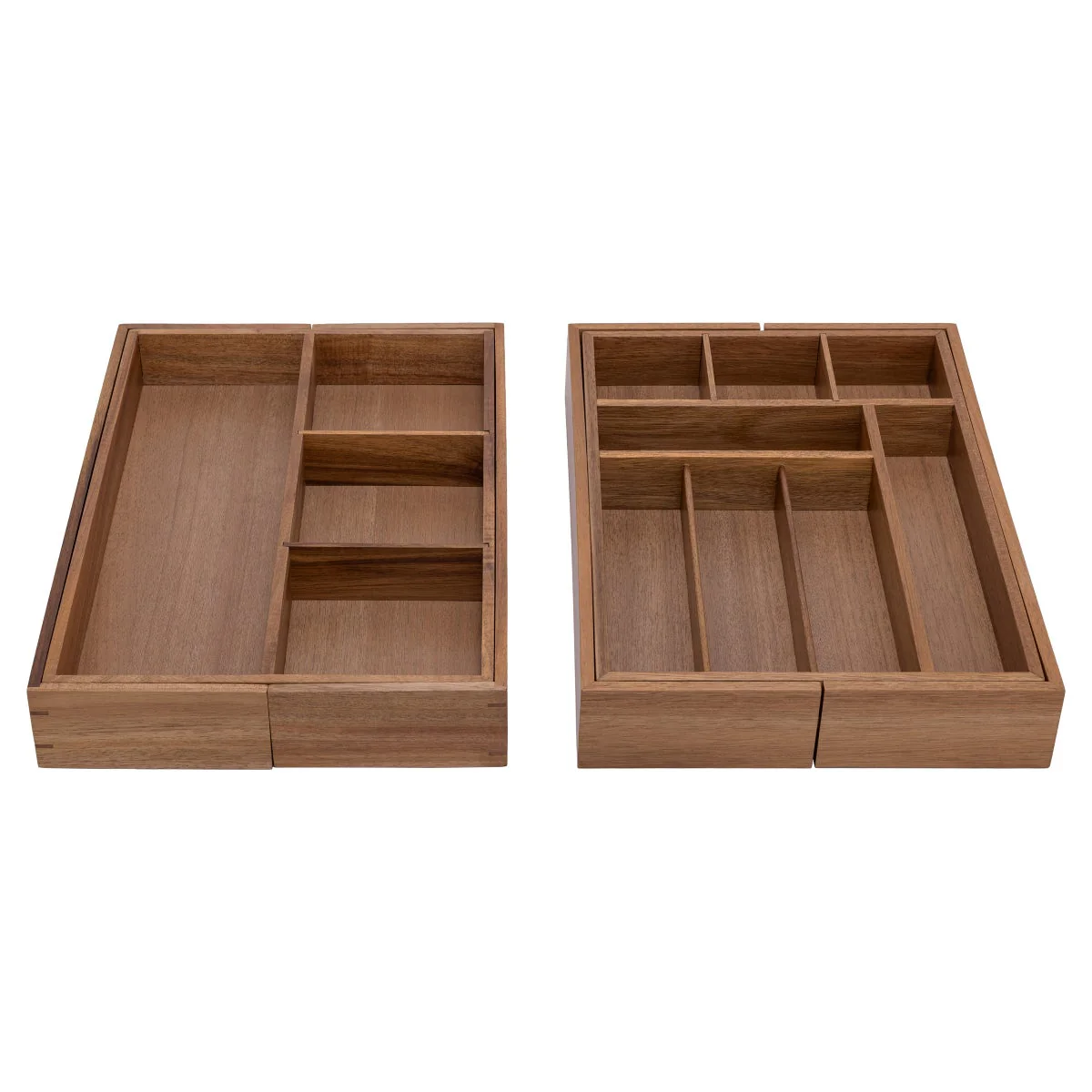 NEW - Seville Classics 9-piece Acacia Organizer Starter Set - Image 6