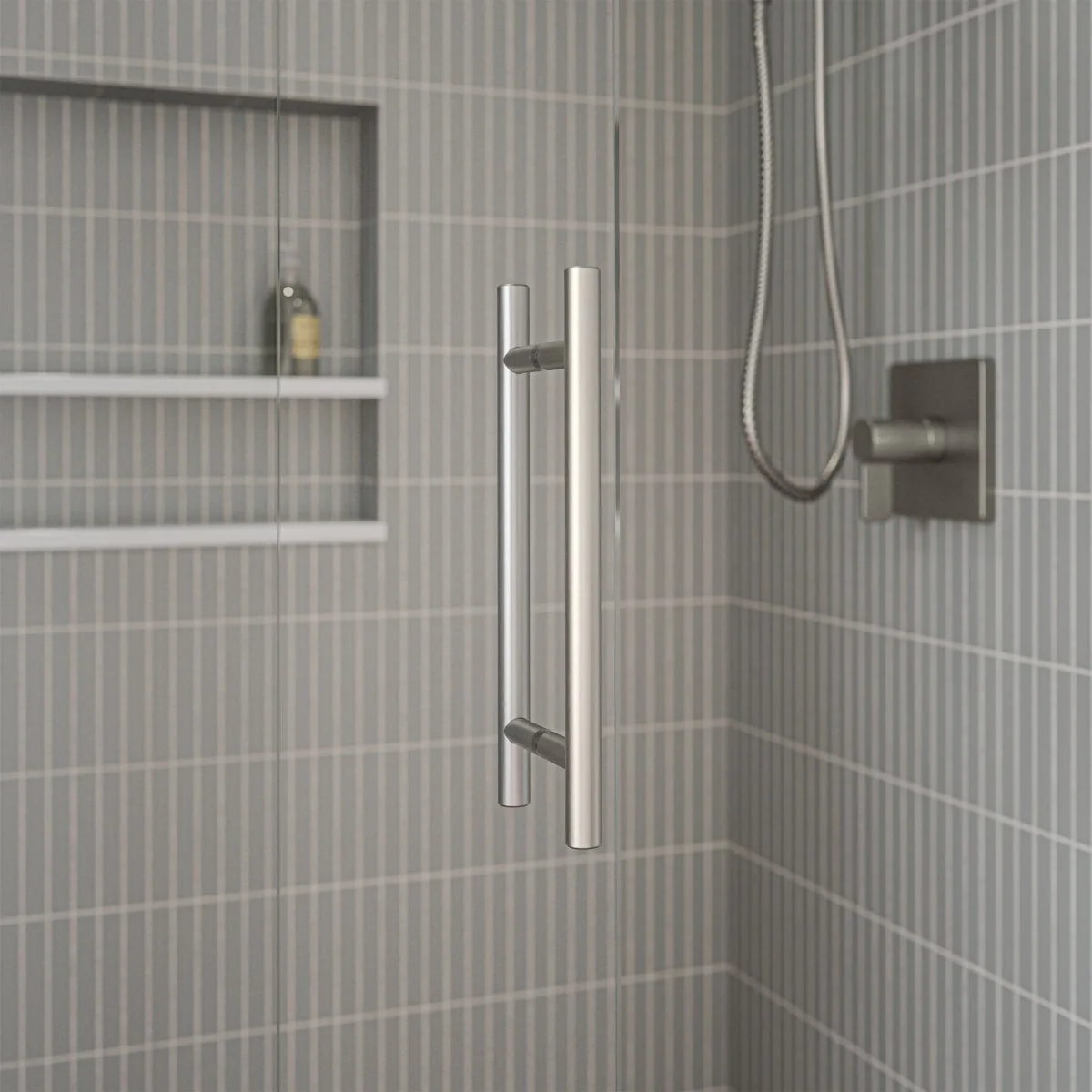 NEW Kohler Prone 76" x 60" Brushed Nickel Sliding Shower Door - Image 5