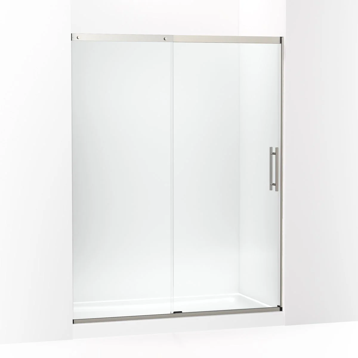 NEW Kohler Prone 76" x 60" Brushed Nickel Sliding Shower Door - Image 6