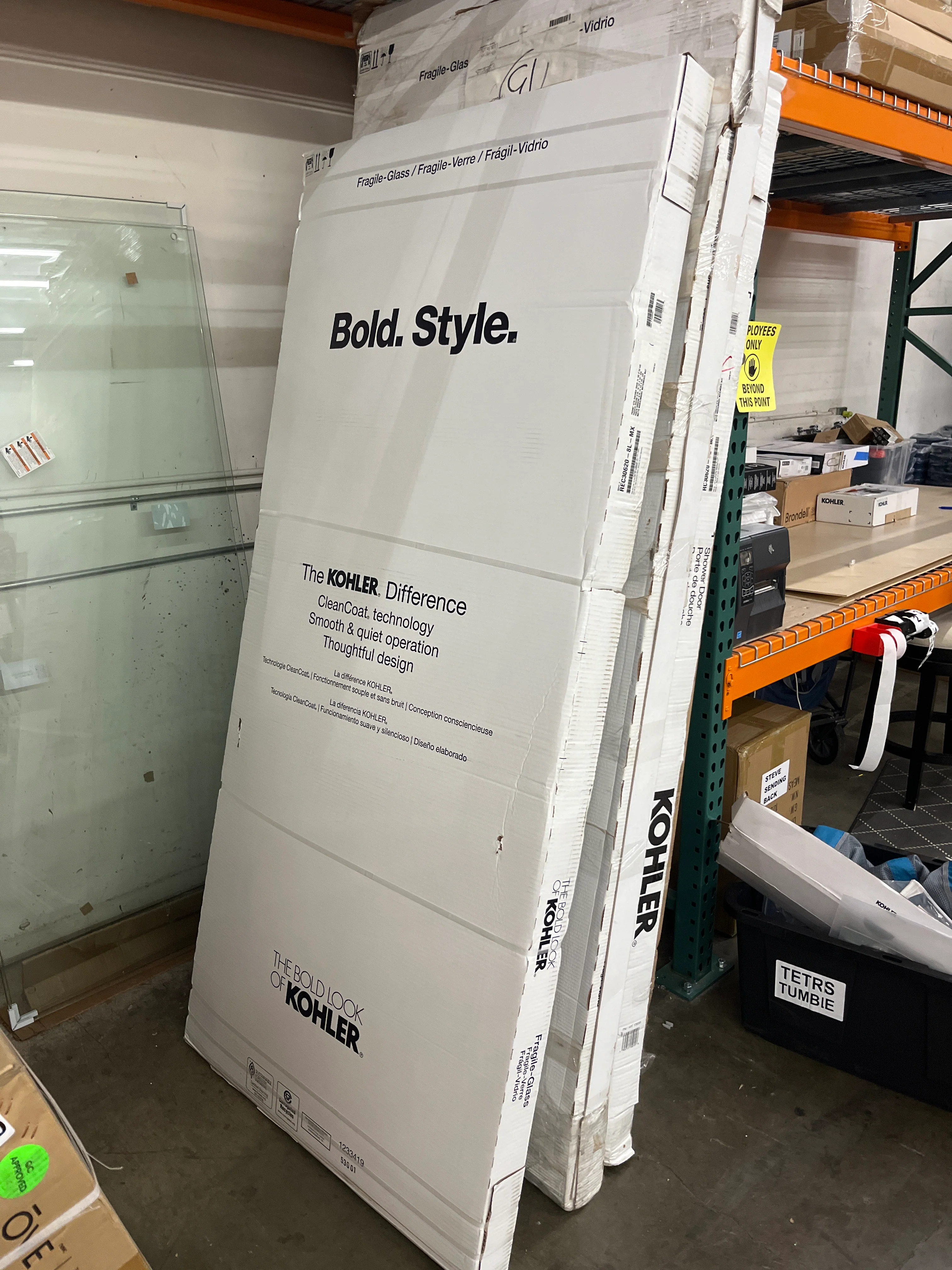 NEW Kohler Prone 76" x 60" Brushed Nickel Sliding Shower Door - Image 7