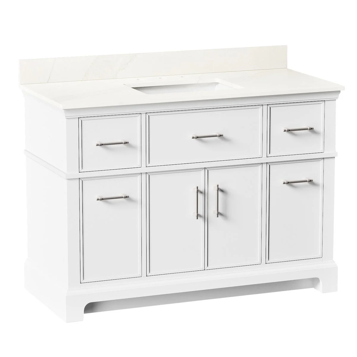 Kohler Chulton Bathroom Vanity with Sink and Quartz Top in White - 48 in - Image 3