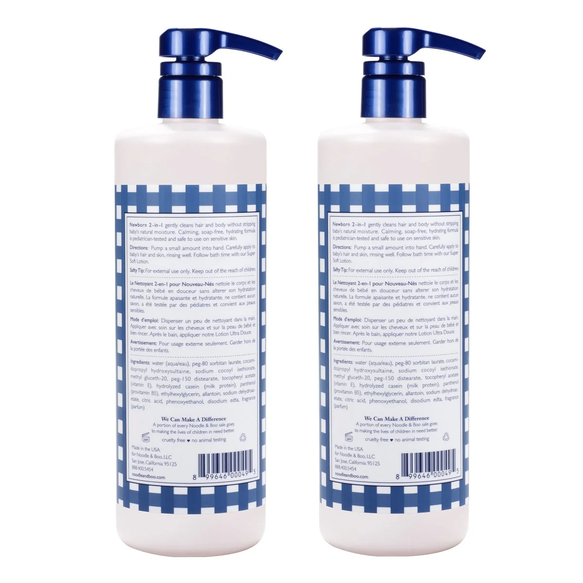 NEW - Noodle & Boo Newborn 2-in-1 Hair & Body Wash, 25 fl oz, 2-pack - Image 2
