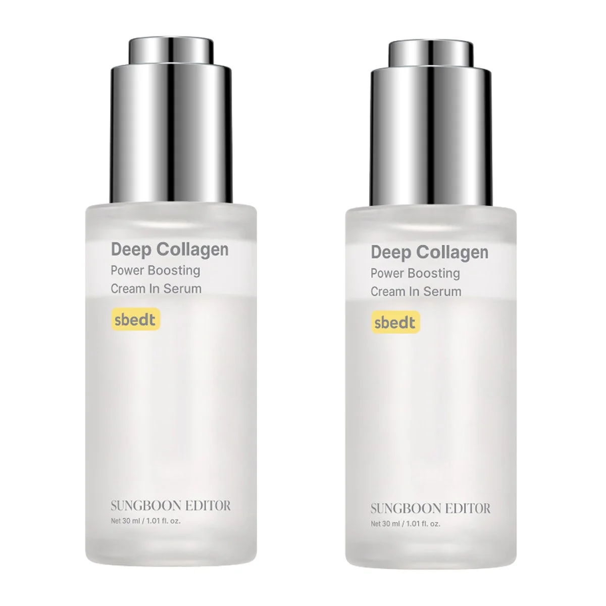 NEW - Sungboon Editor Deep Collagen Power Boosting Cream In Serum, 1.01 fl oz, 2-pack