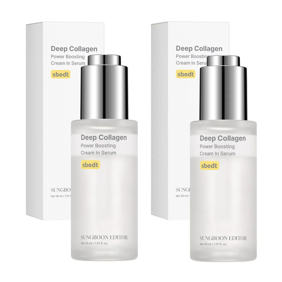 NEW - Sungboon Editor Deep Collagen Power Boosting Cream In Serum, 1.01 fl oz, 2-pack - Image 2