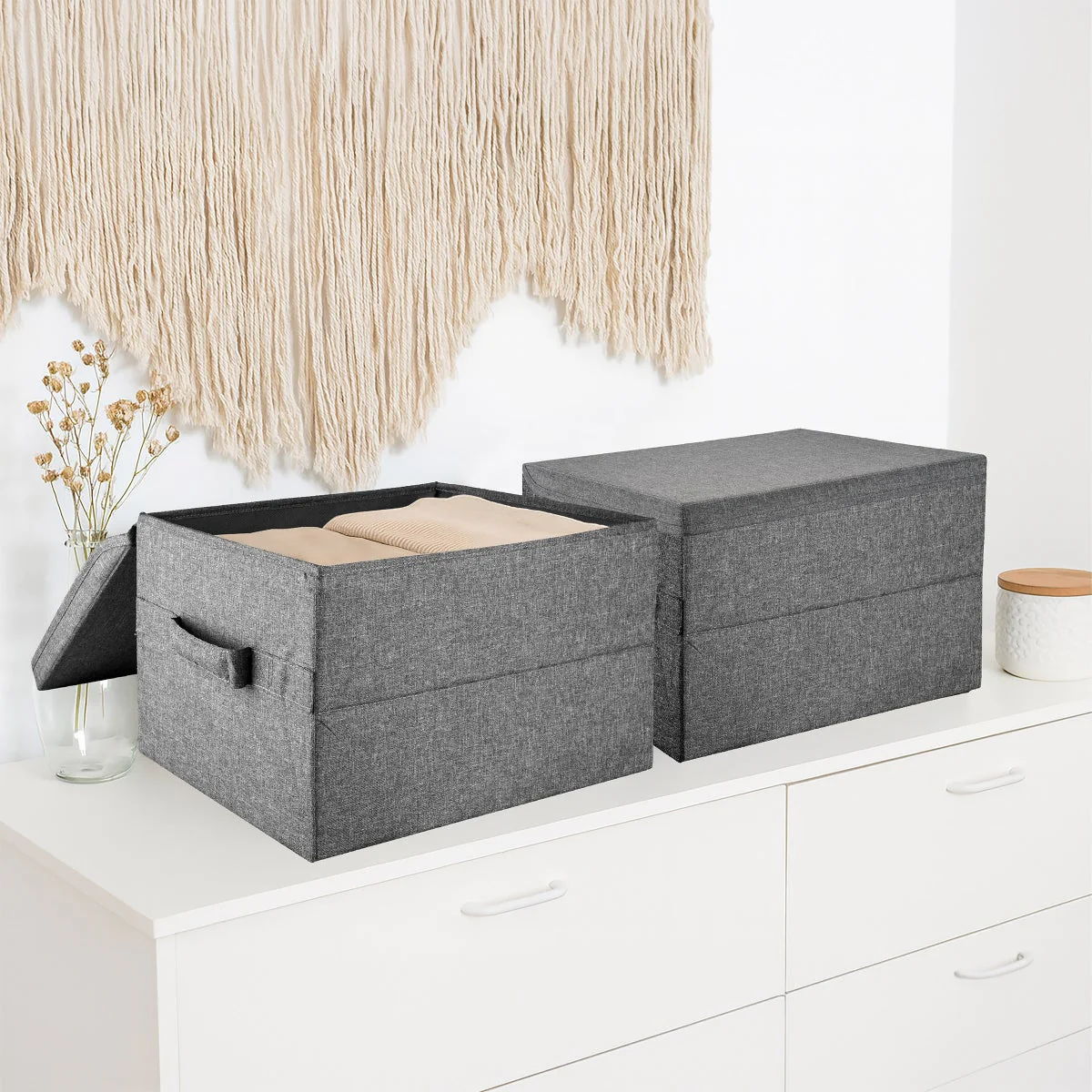 Allspace Collapsible Fabric Storage Organizer, 3 Pack - Image 3