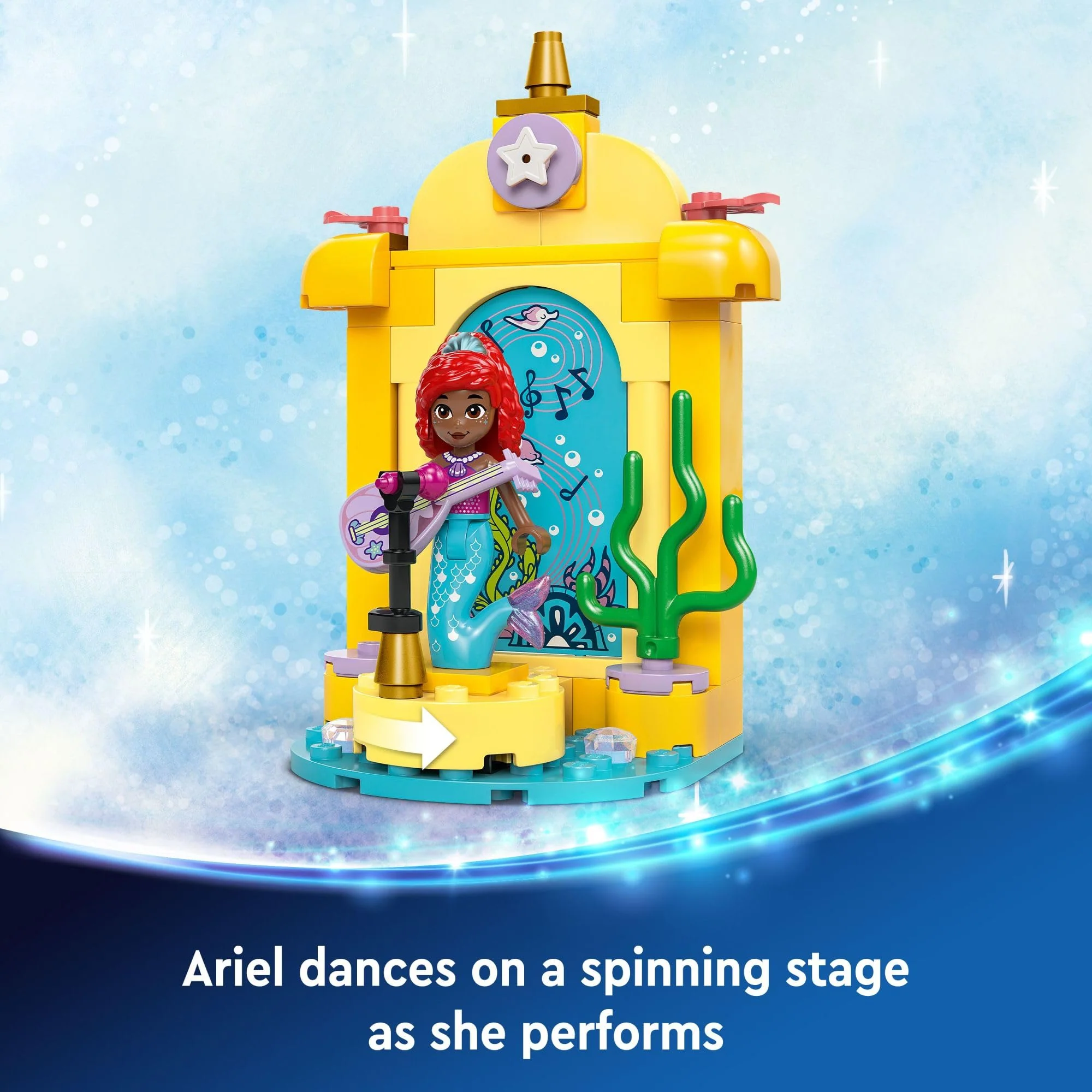 LEGO Disney Princess Ariel's Music Stage Building Toys - Pretend Play Little Mermaid Toys for Girls & Boys, Ages 4+ Years - Gift Ideas for Kids - 43235 - Image 4