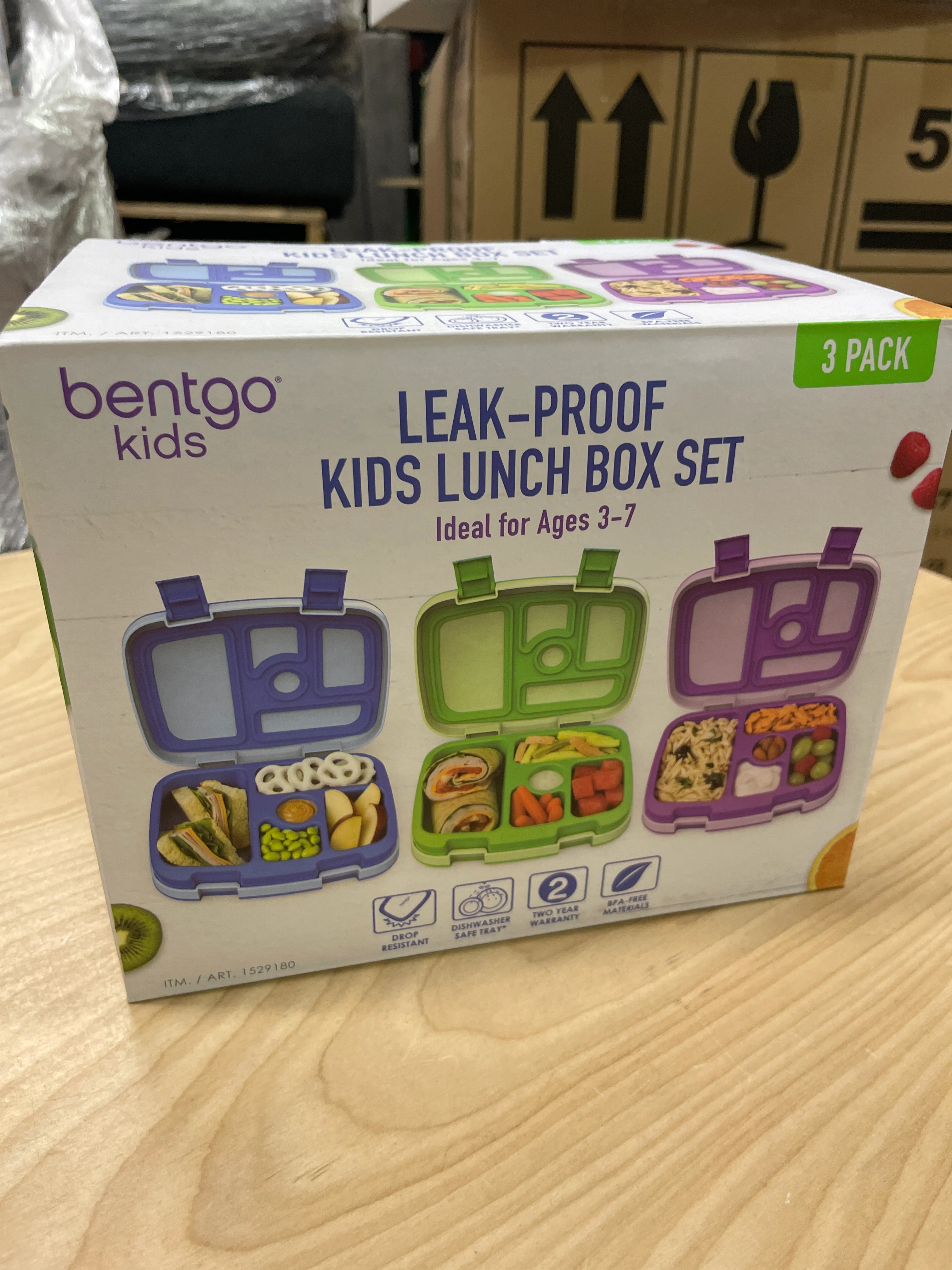 NEW - Bentgo Kids Lunch Box Containers, 3-Pack - Retail $40