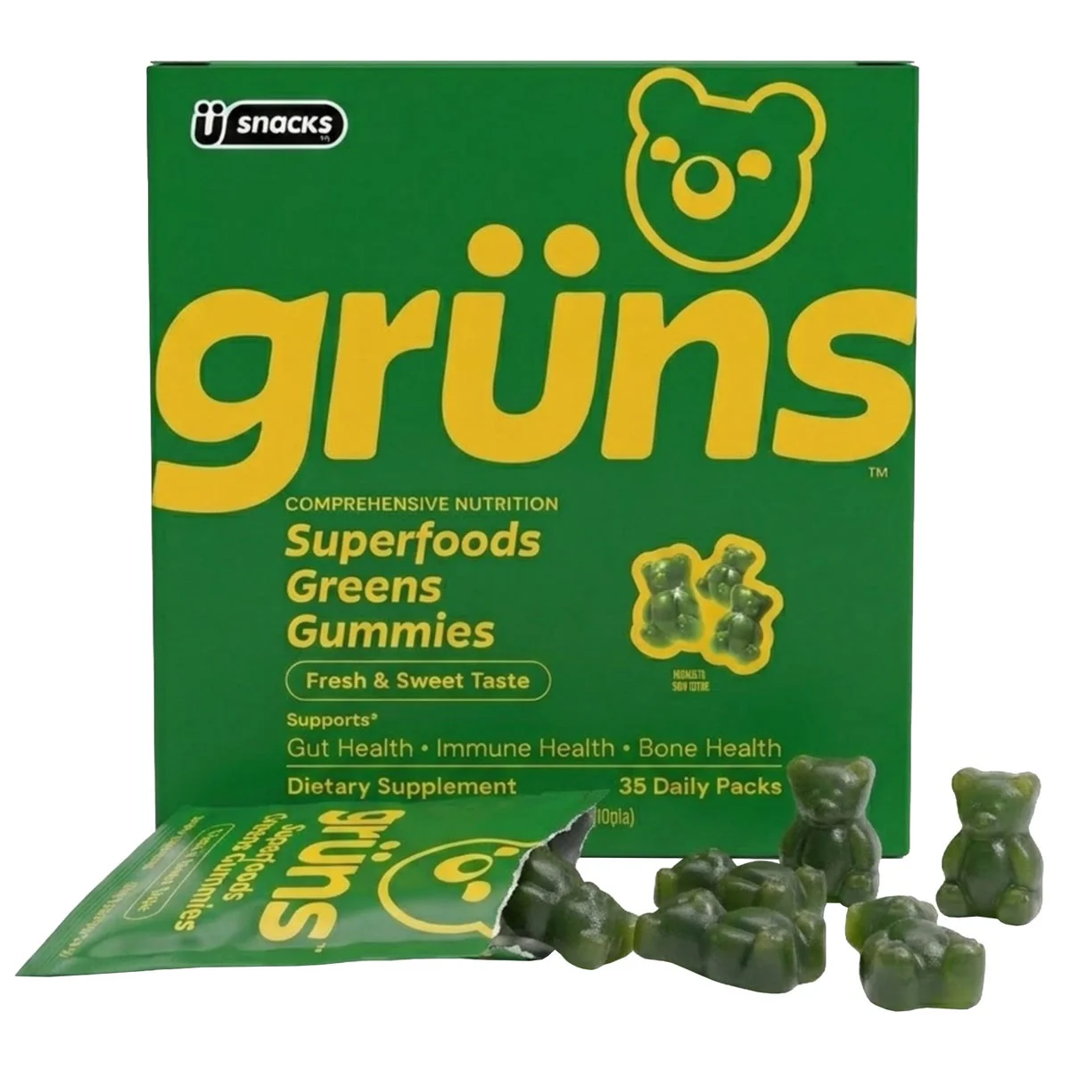 Grüns Adult Greens Gummies, 35 Daily Packs - Image 2
