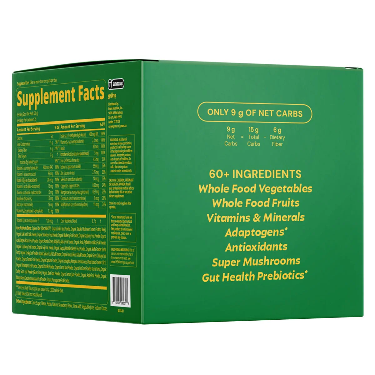 Grüns Adult Greens Gummies, 35 Daily Packs - Image 3
