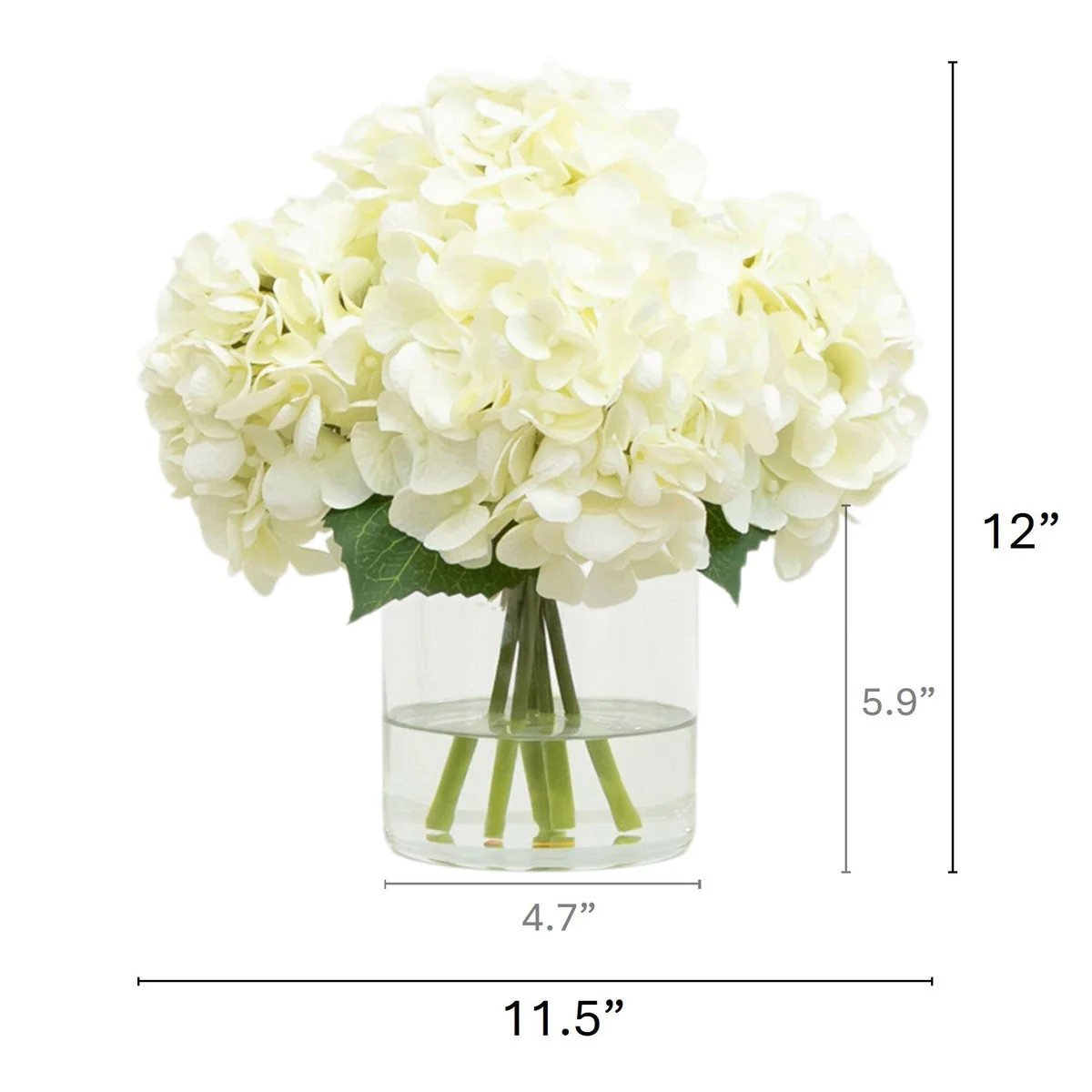 Faux 12 " Hydrangea Arrangement - Image 2