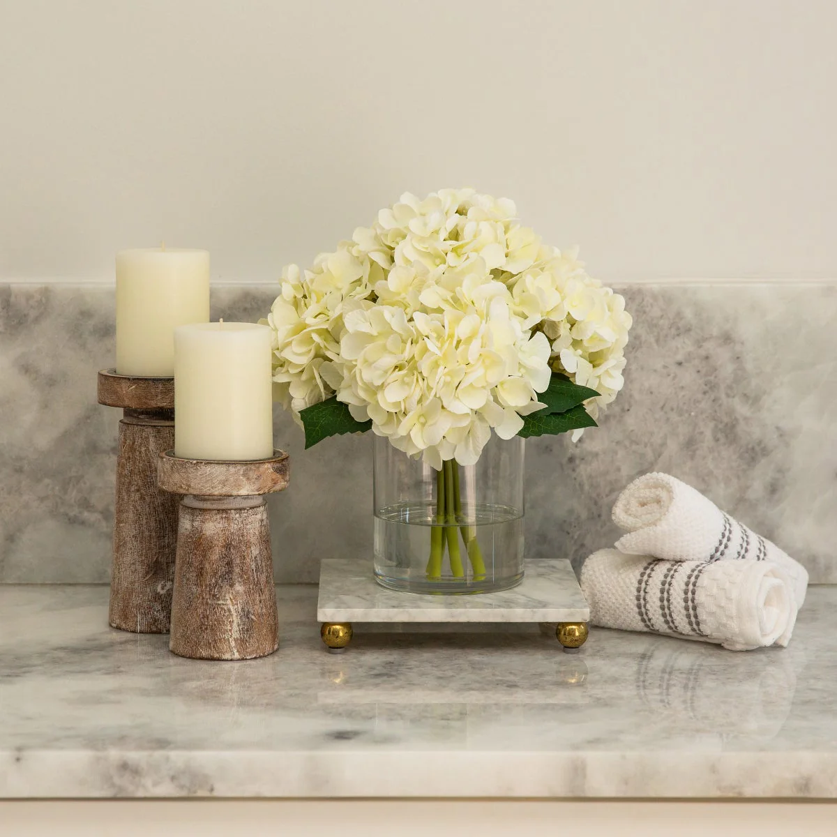 Faux 12 " Hydrangea Arrangement - Image 3