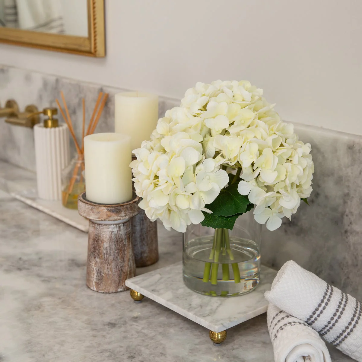Faux 12 " Hydrangea Arrangement - Image 5