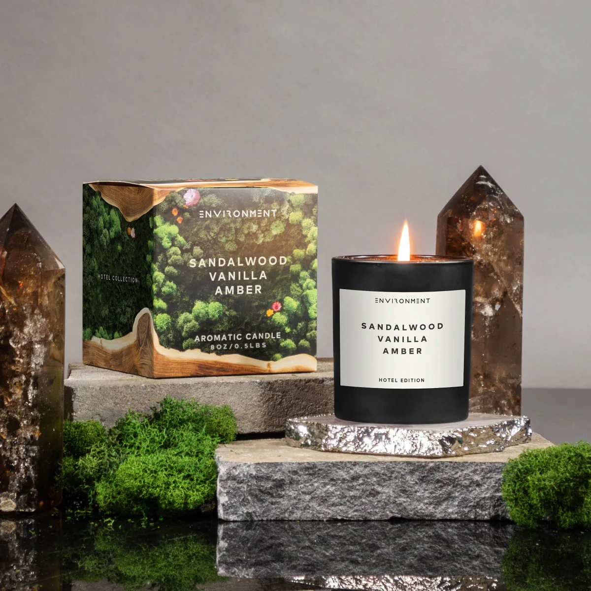 ENVIRONMENT 2-pack Resort Aromatics Candles, Sandalwood Vanilla Amber - Image 3