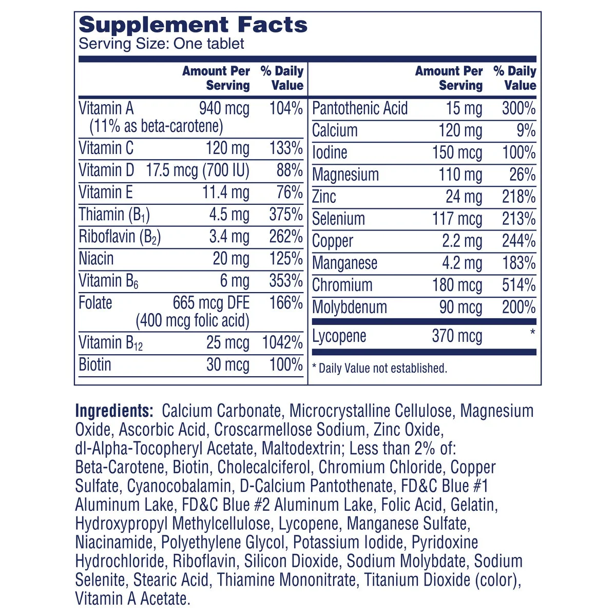 NEW - One A Day Men's 50+ Healthy Advantage Multivitamin, 300 Tablets - Image 2