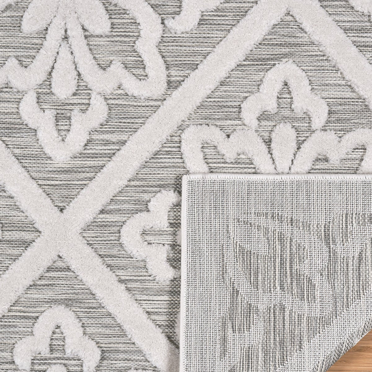 Laguna Indoor/Outdoor Area Rug, Bennet Gray Ivory, 7'10” x 10' - Image 5