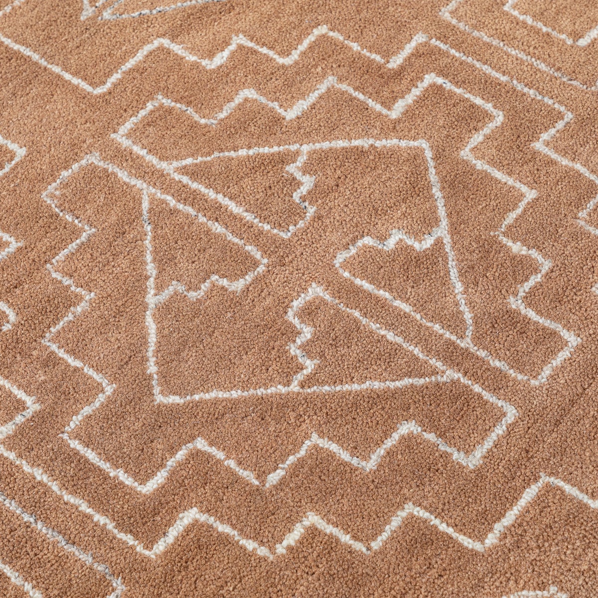 Obeetee Nomad Wool Area Rug Collection, Garima Rust, 5'x8' - Image 2