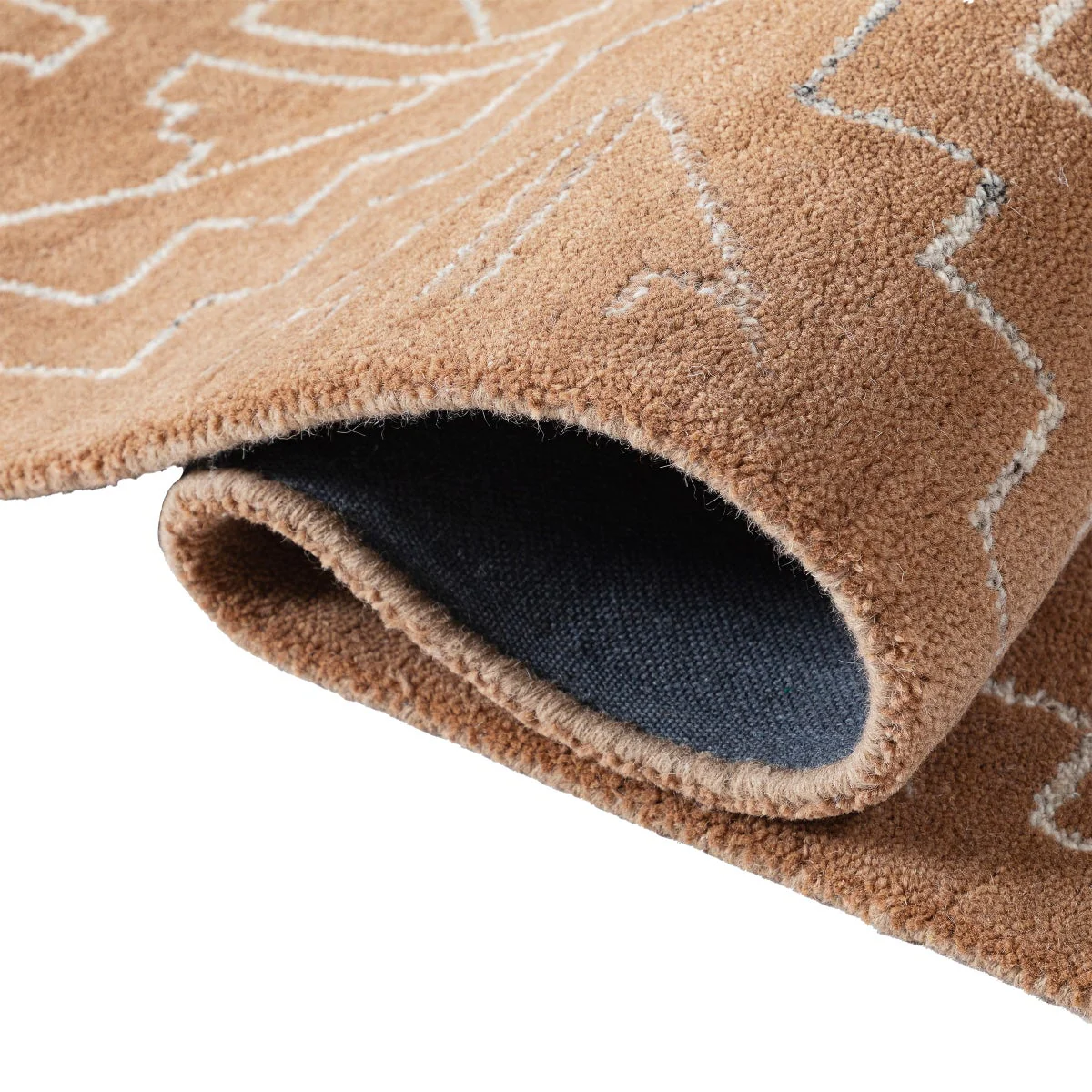 Obeetee Nomad Wool Area Rug Collection, Garima Rust, 5'x8' - Image 5
