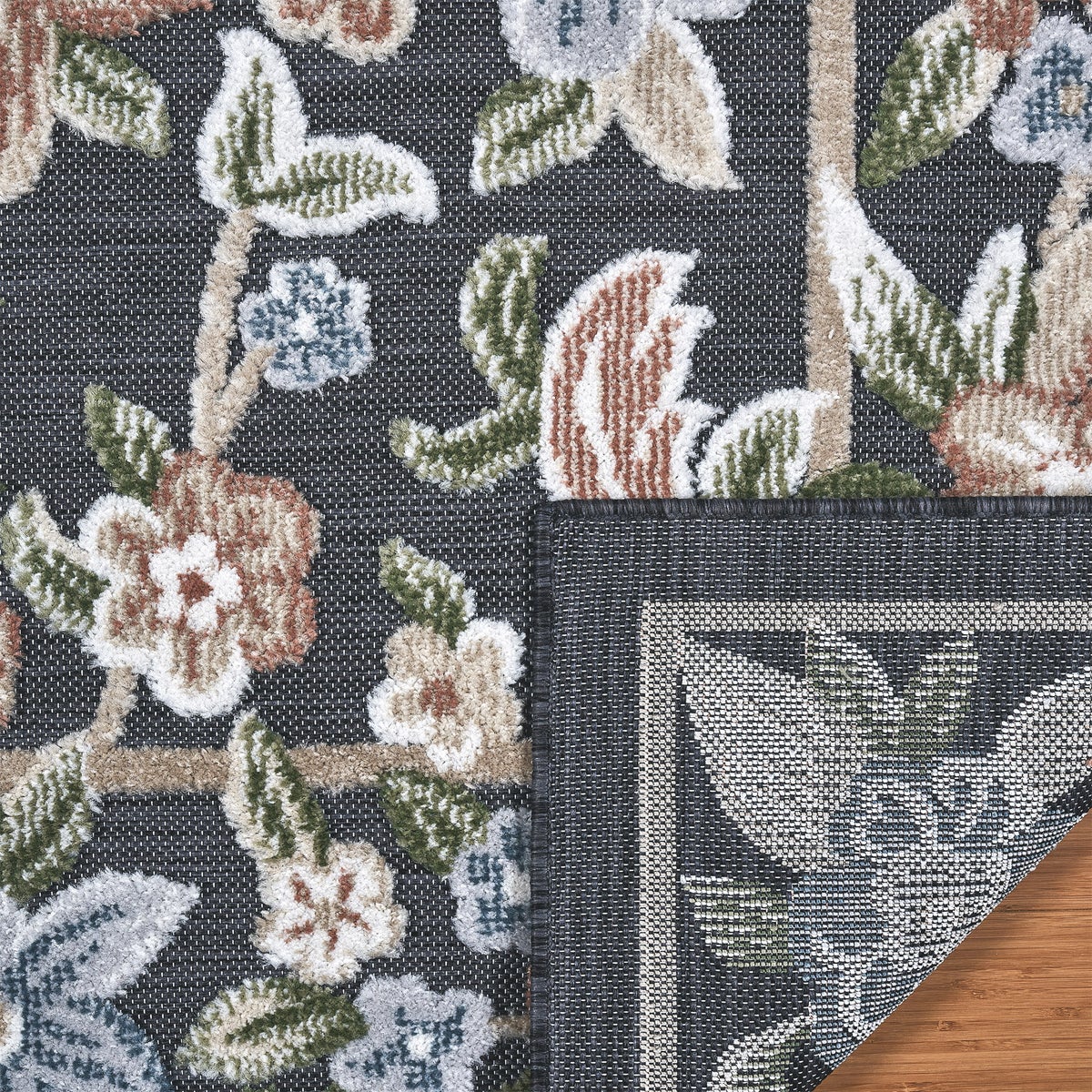 Laguna Indoor/Outdoor Area Rug, Beta Black, 7'10" x 10' - Image 5